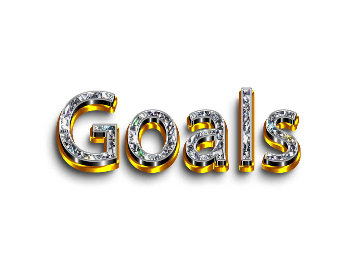 Goals png, word Goals png, Goals word png, Goals text png, Goals letters png, Goals word diamond gold text typography PNG images transparent background